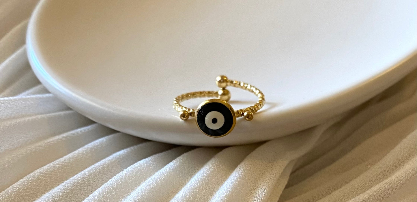 C Blue Evil Eye Ring