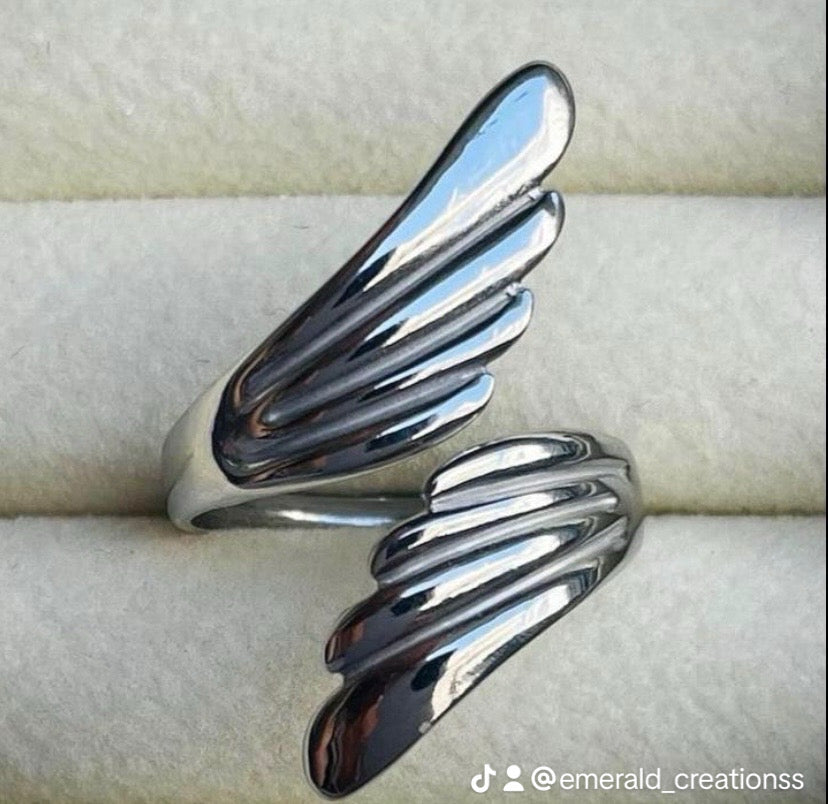 Angel Wing Ring - Gold & Silver