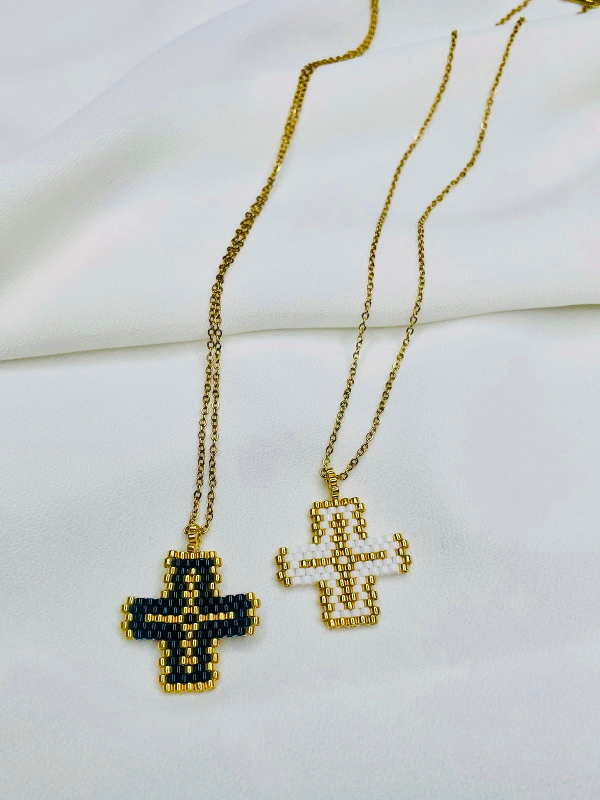 Beaded Cross Necklace