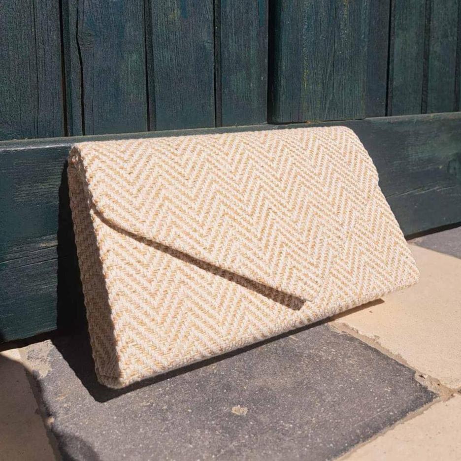 Herringbone Foldover Clutch