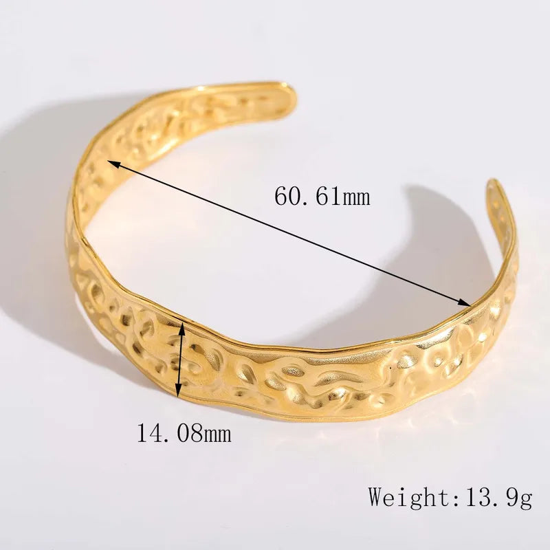 Hammered Gold Cuff Bracelet