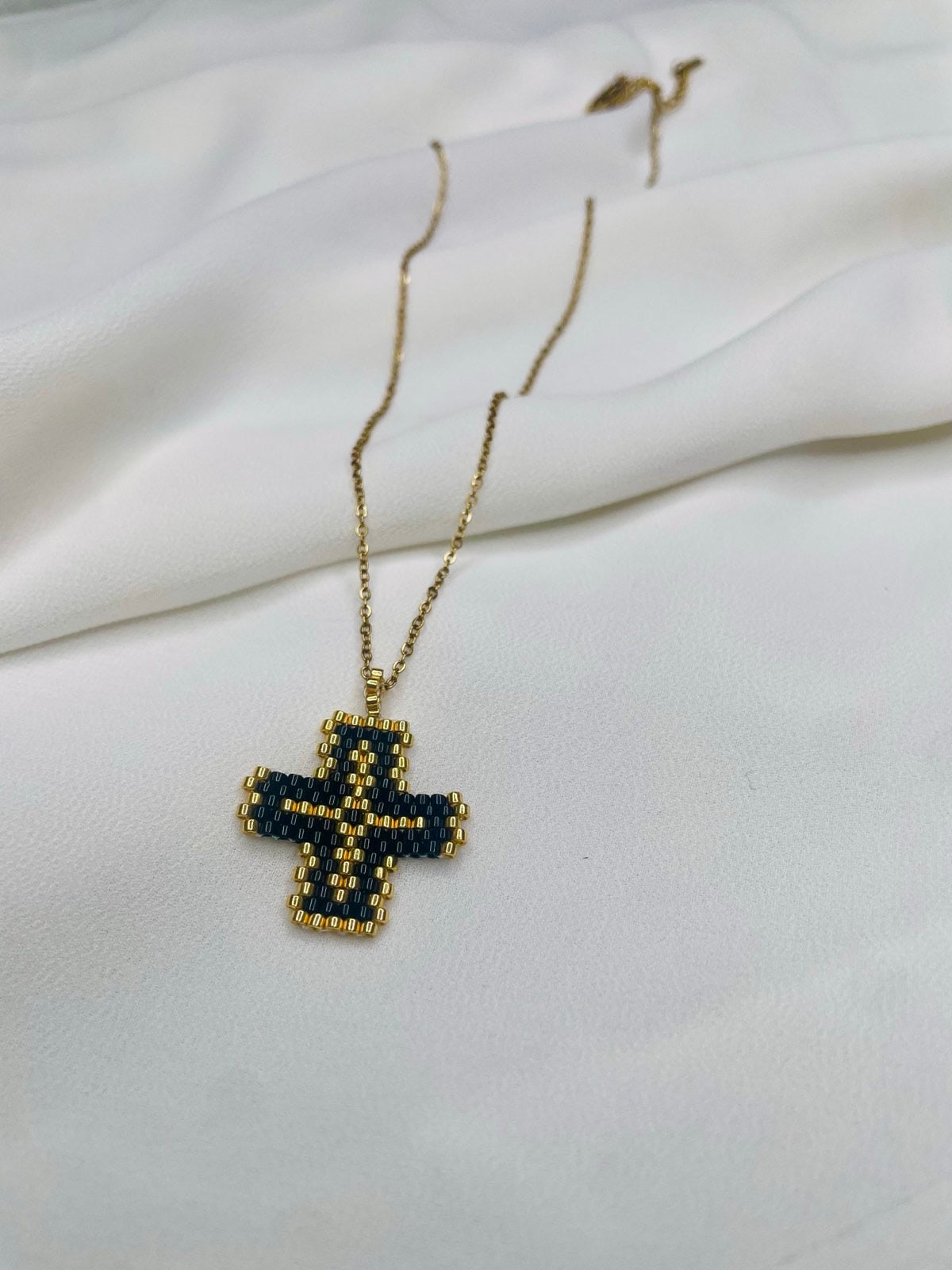 Beaded Cross Necklace