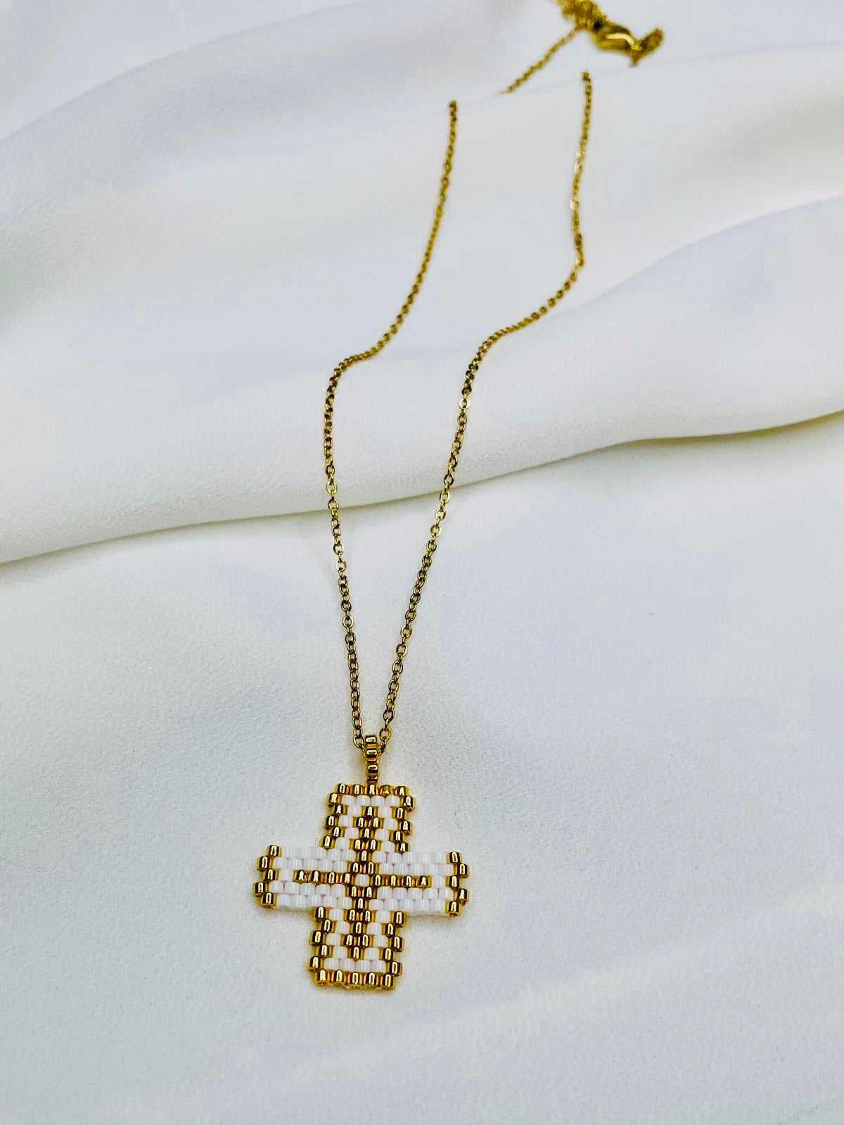Beaded Cross Necklace