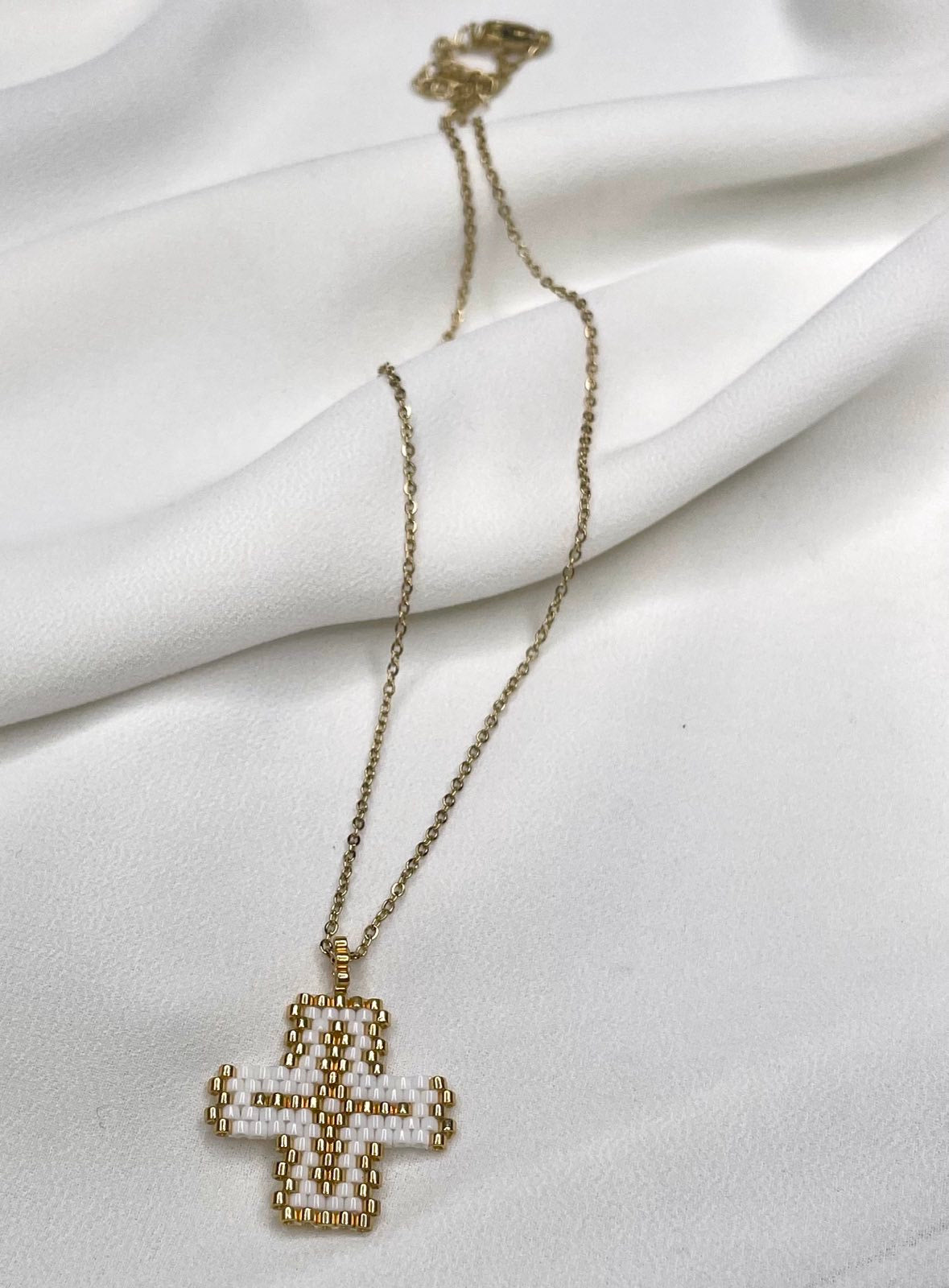 Beaded Cross Necklace