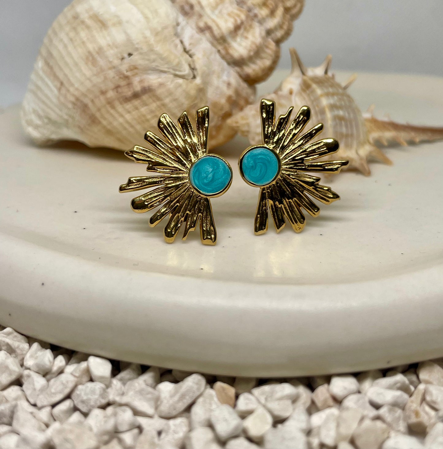 Sunburst Elegance Statement Earrings