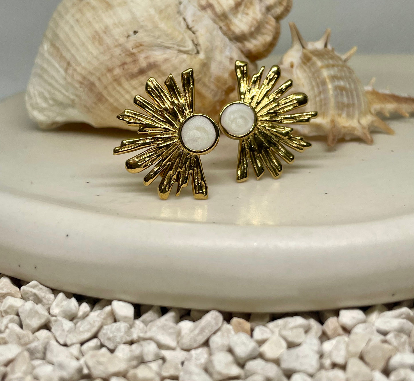 Sunburst Elegance Statement Earrings