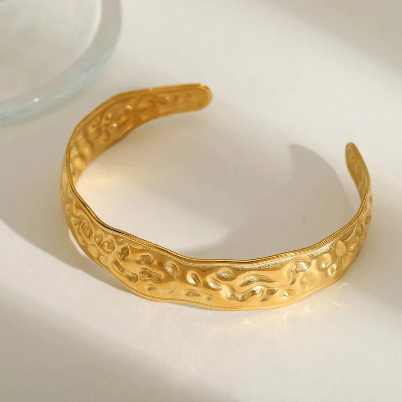 Hammered Gold Cuff Bracelet