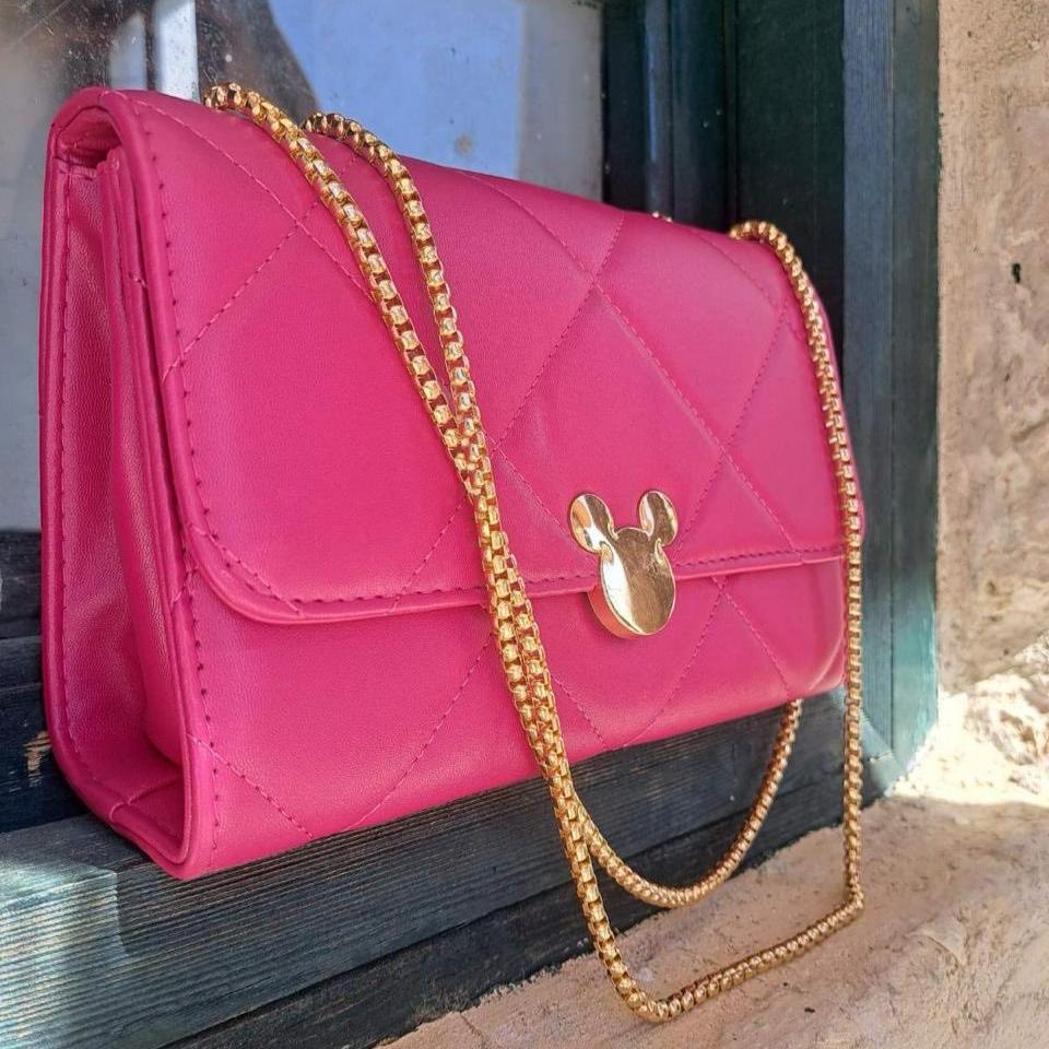 Chic Quilted Handbag - White & Pink Edition